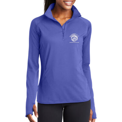 Massage By K - Ladies Sport Wick ® Stretch 1/4 Zip Pullover Thumbnail